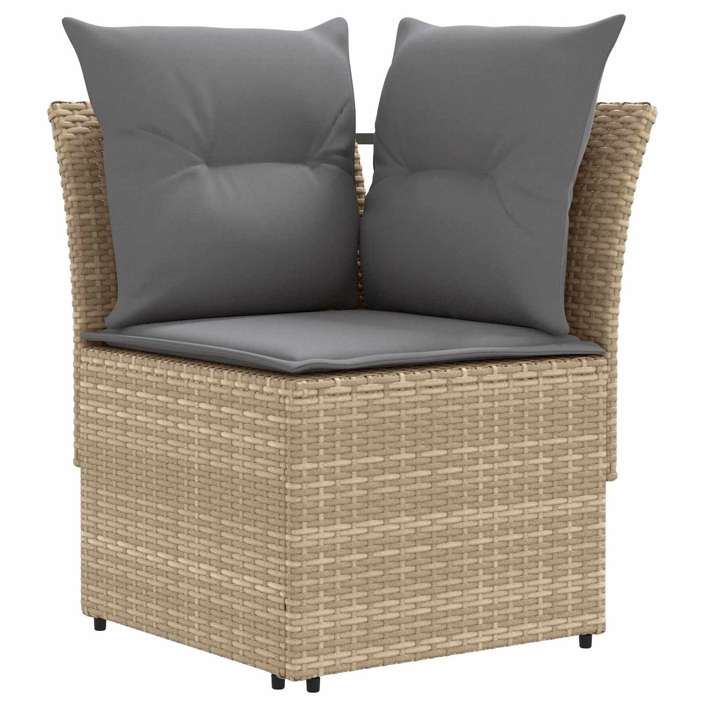 vidaXL Σύνολα επίπλων με μαξιλάρι 5 pcs Μπέζ και Ανοιχτό Γκρι Ράτα PE