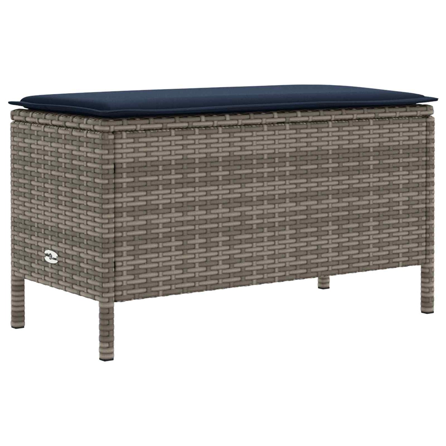 vidaXL Σύνολα επίπλων με μαξιλάρι 5 pcs Γκρι και Navy Blue Ράτα PE