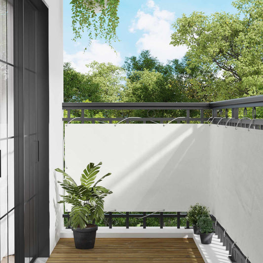 vidaXL Οθόνη Μπαλκονιού Λευκός 100 x 600 cm Ύφασμα Όξφορντ