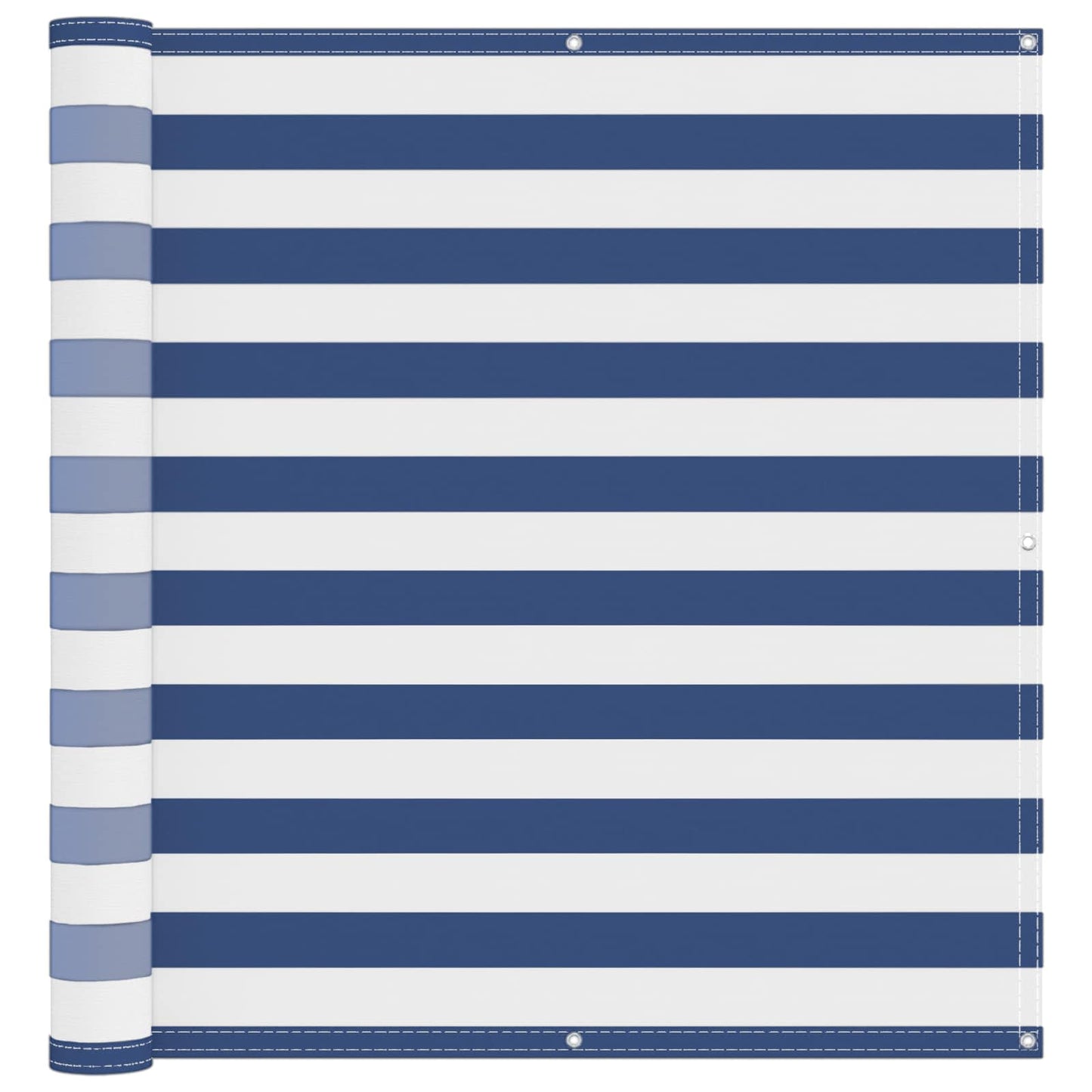 vidaXL Οθόνη Μπαλκονιού Μπλε και άσπρο 110 x 400 cm Ύφασμα Όξφορντ