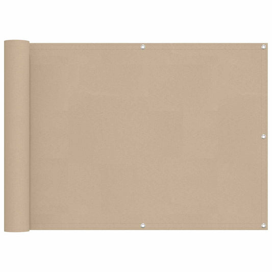 vidaXL Οθόνη Μπαλκονιού Μπεζ 75 x 200 cm
