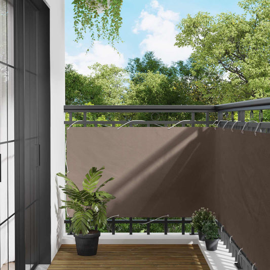 vidaXL Οθόνη Μπαλκονιού Taupe 100 x 500 cm Ύφασμα Όξφορντ