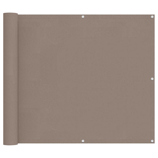 vidaXL Οθόνη Μπαλκονιού Taupe 100 x 500 cm Ύφασμα Όξφορντ