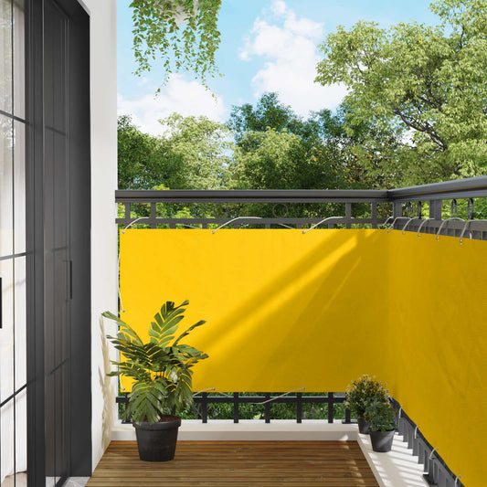 vidaXL Οθόνη Μπαλκονιού Κίτρινο 100 x 300 cm Ύφασμα Όξφορντ