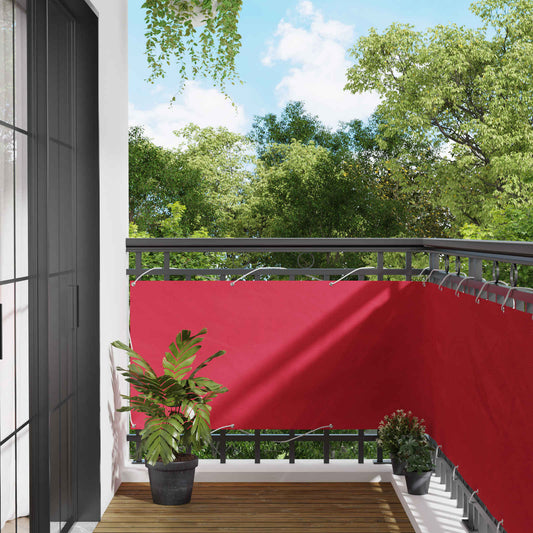 vidaXL Οθόνη Μπαλκονιού Μπορντό 75 x 400 cm