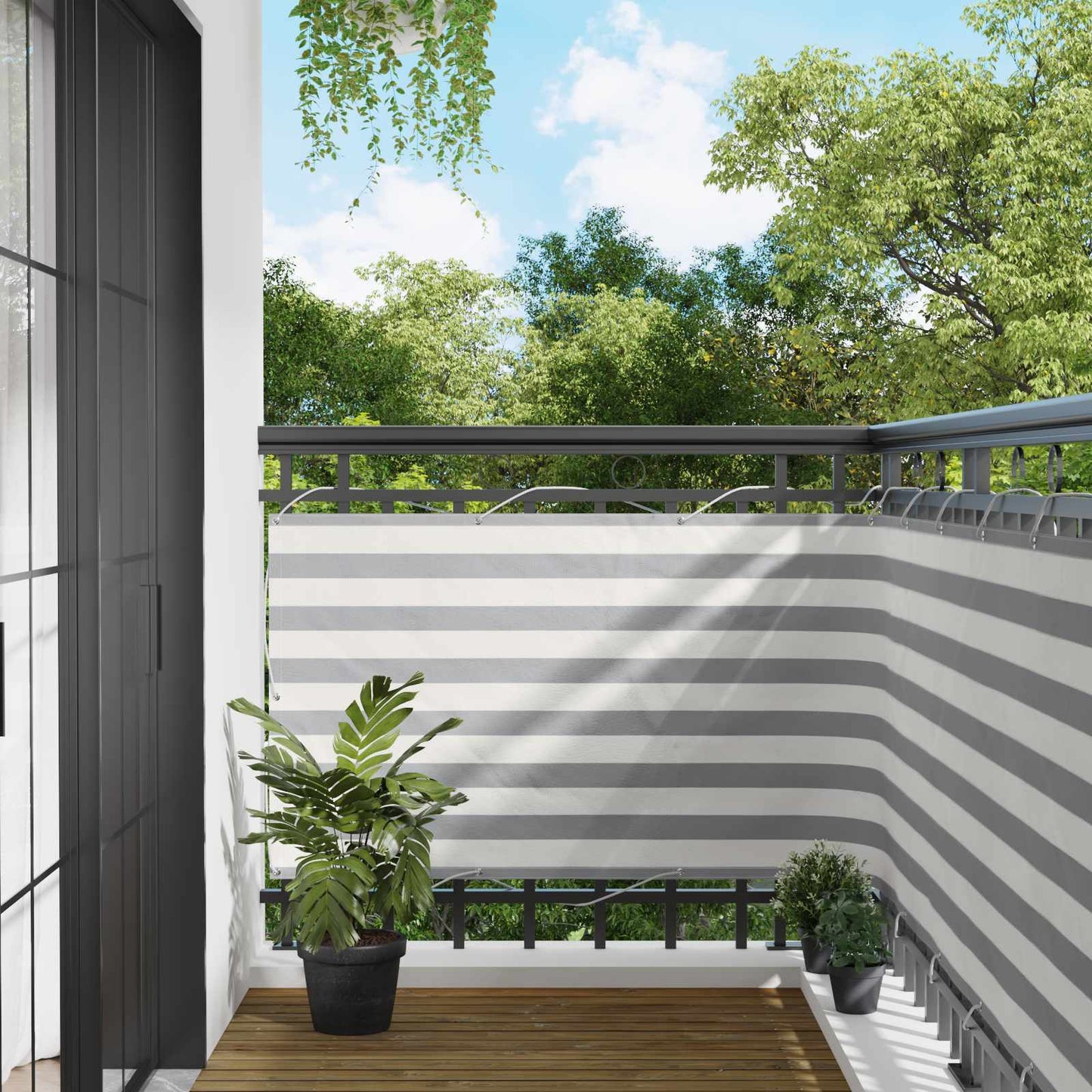 vidaXL Οθόνη Μπαλκονιού Ορθογώνιος 100 x 800 cm Ύφασμα Όξφορντ