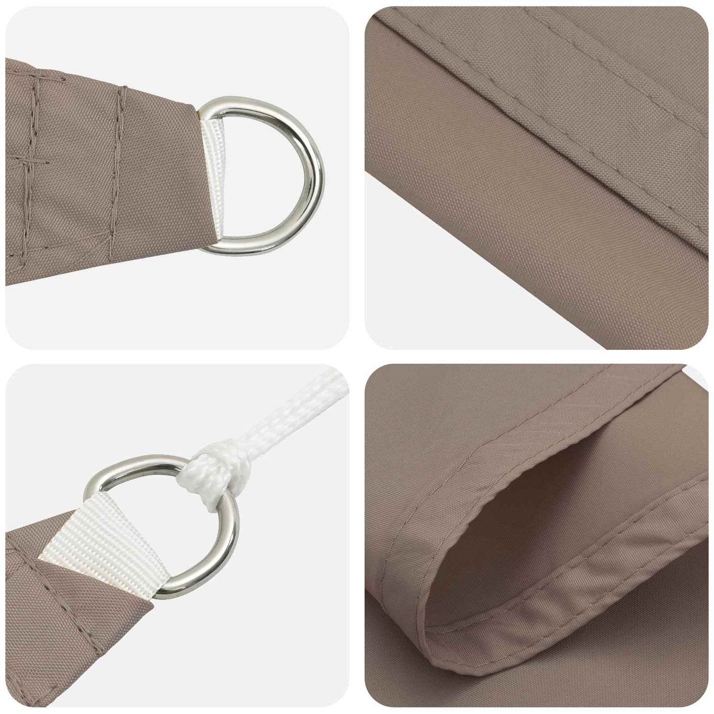 vidaXL Πανί σκιάς Taupe 6 x 2 m 100% Πολυέστερ Οξφόρδη