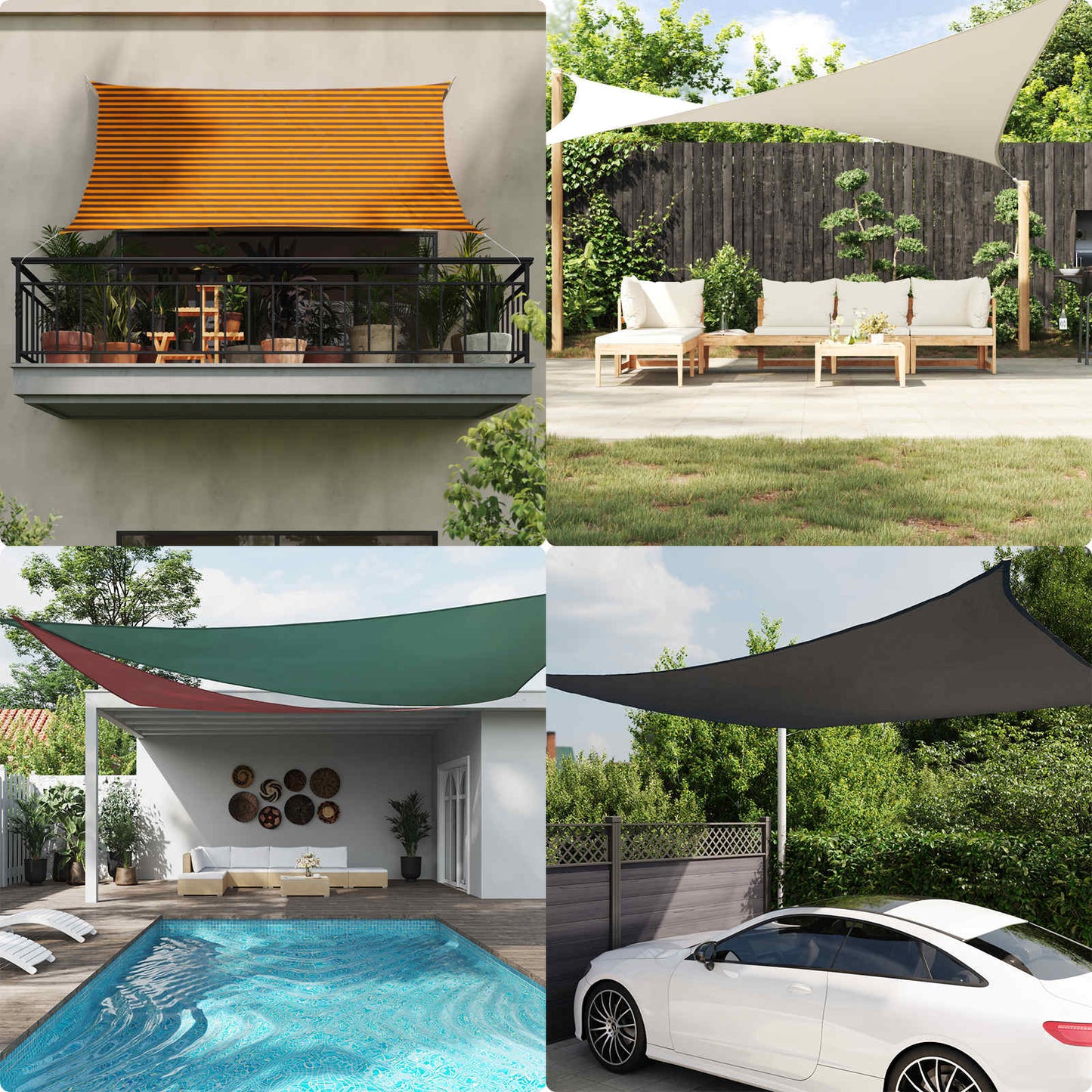 vidaXL Πανί σκιάς Πορτοκαλί και Καφέ 4 x 2 m 100% Πολυέστερ Οξφόρδη