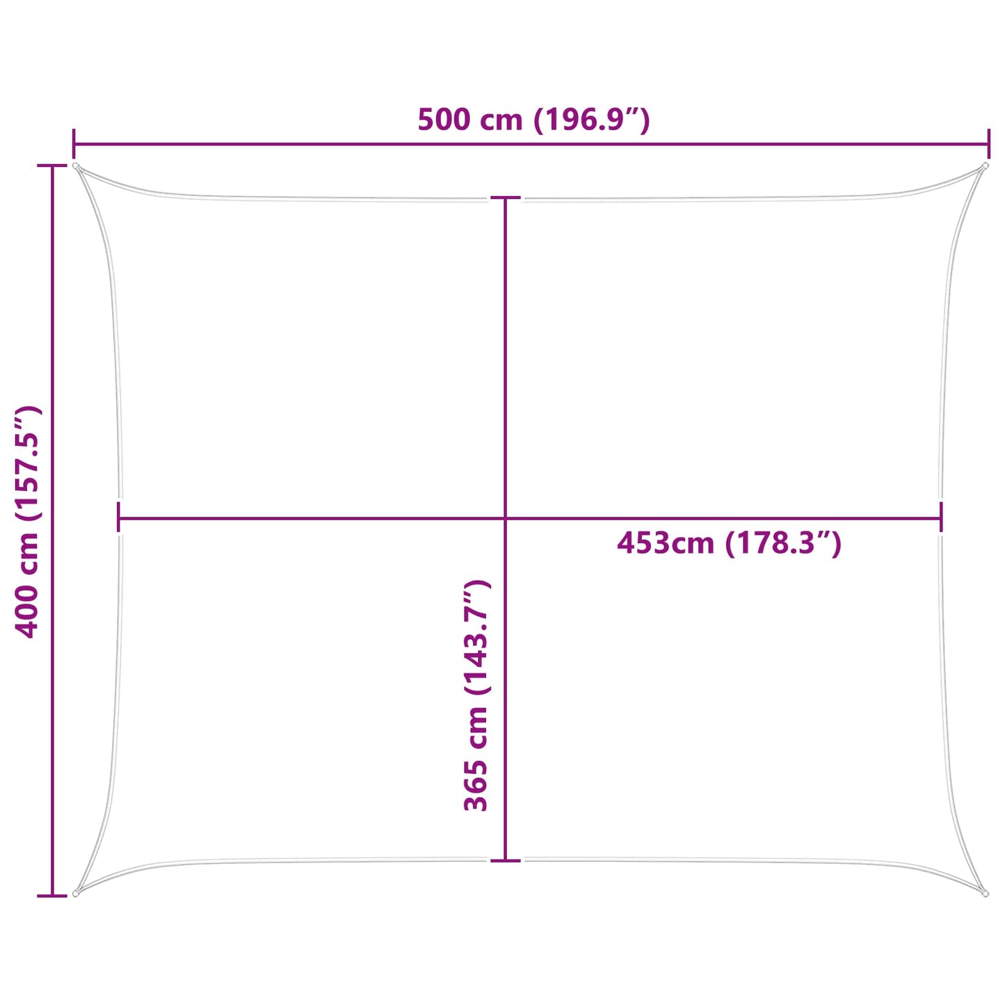 vidaXL Πανί σκιάς Πορτοκαλί και Καφέ 5 x 4 m 100% Πολυέστερ Οξφόρδη
