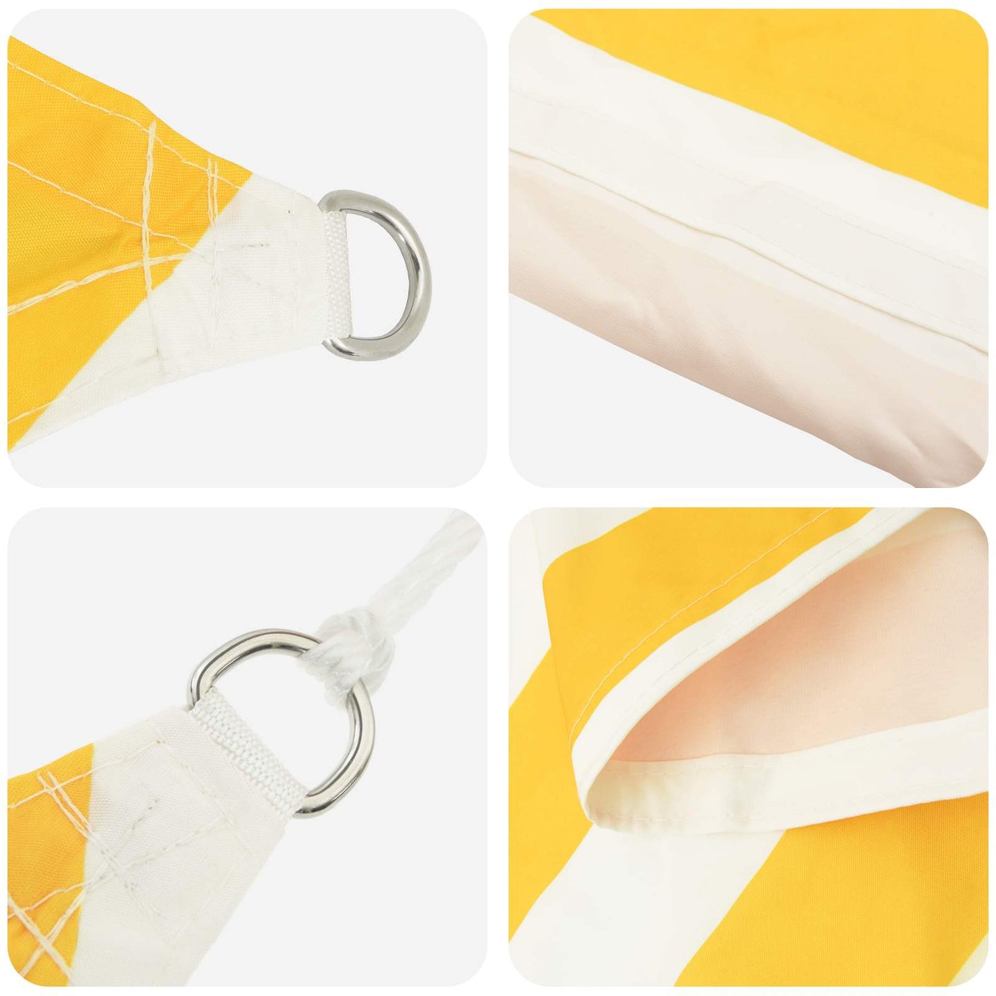 vidaXL Πανί σκιάς Κίτρινο και Λευκό 5 x 3,5 μ 100% Πολυέστερ Οξφόρδη