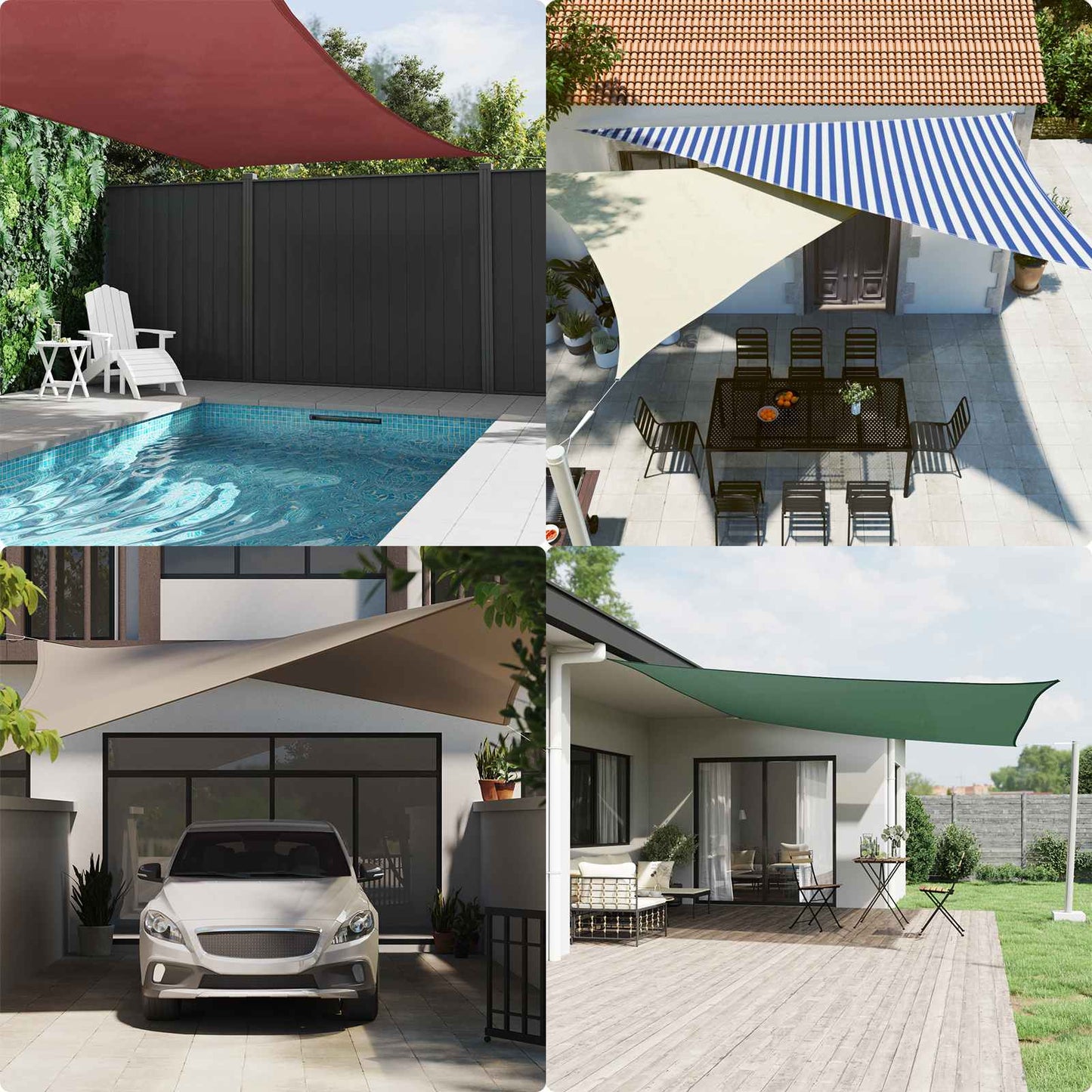 vidaXL Πανί σκιάς Μπλε και άσπρο 4 x 2,5 m 100% Πολυέστερ Οξφόρδη
