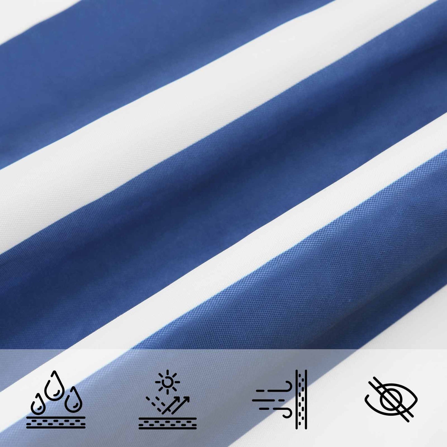 vidaXL Πανί σκιάς Μπλε και άσπρο 4,5 x 2,5 μ 100% Πολυέστερ Οξφόρδη