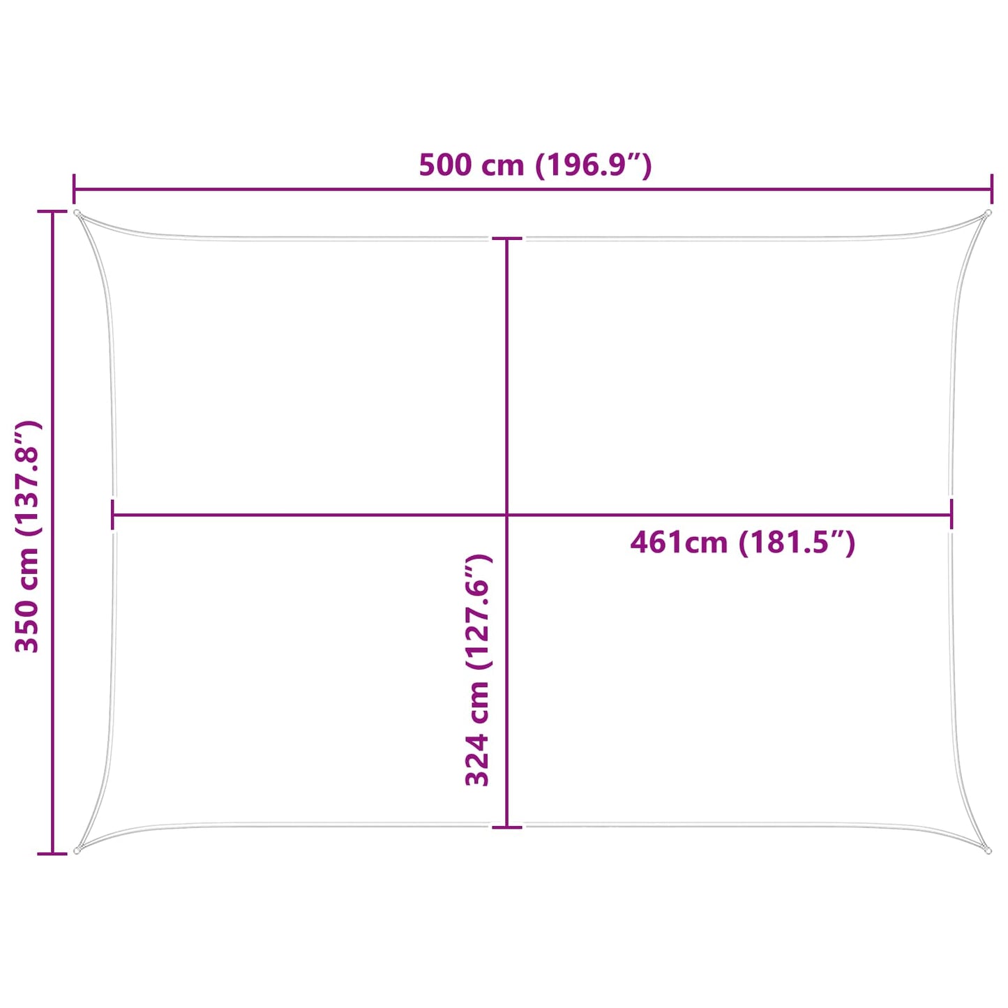 vidaXL Πανί σκιάς Μπλε και άσπρο 5 x 3,5 μ 100% Πολυέστερ Οξφόρδη