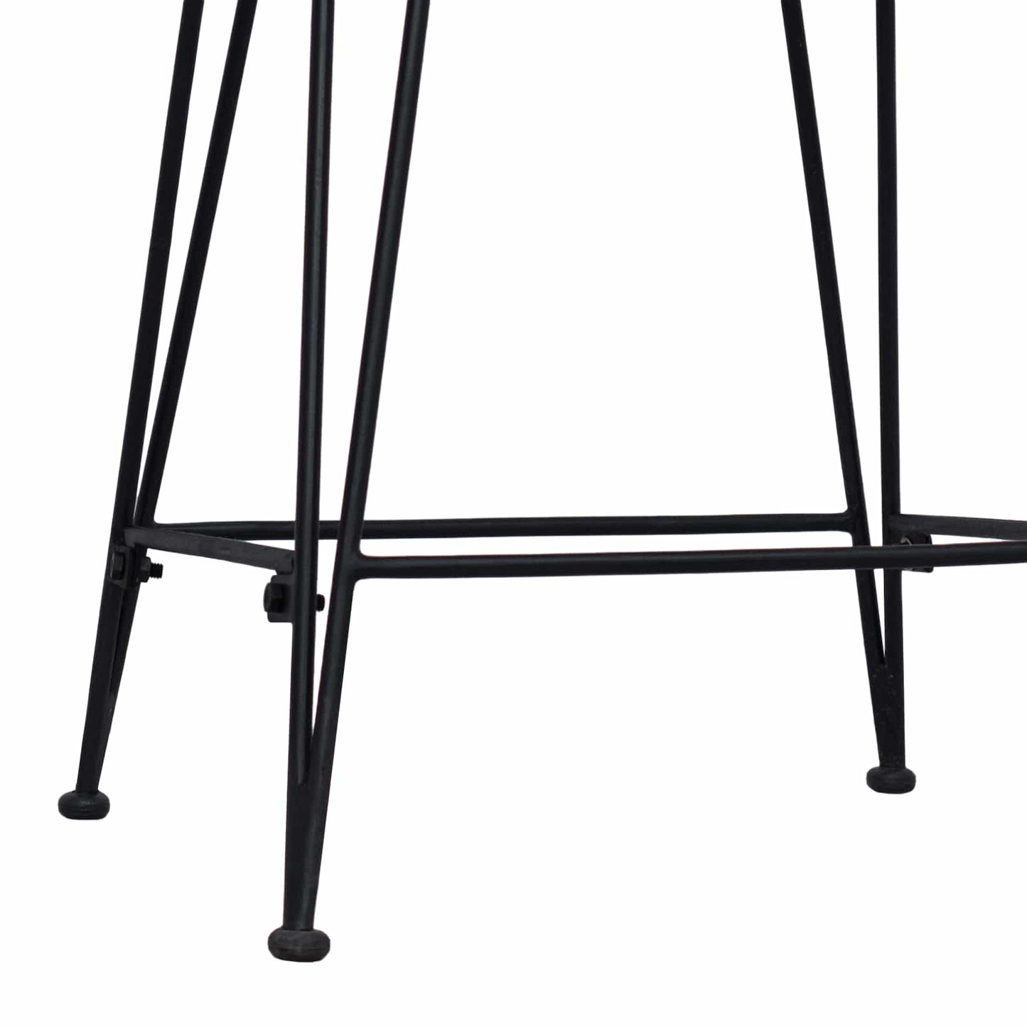 vidaXL Μπαρ σκαμπό 2 pcs Μαύρο 44 x 45 x 76 εκ. Ράτταν και Χάλυβας