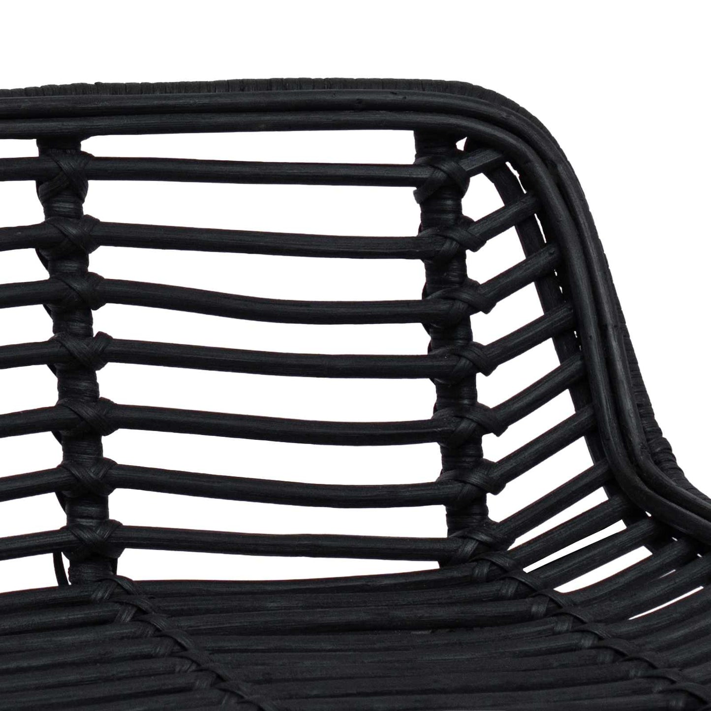 vidaXL Μπαρ σκαμπό 2 pcs Μαύρο 44 x 46 x 91 εκ. Ράτταν και Χάλυβας