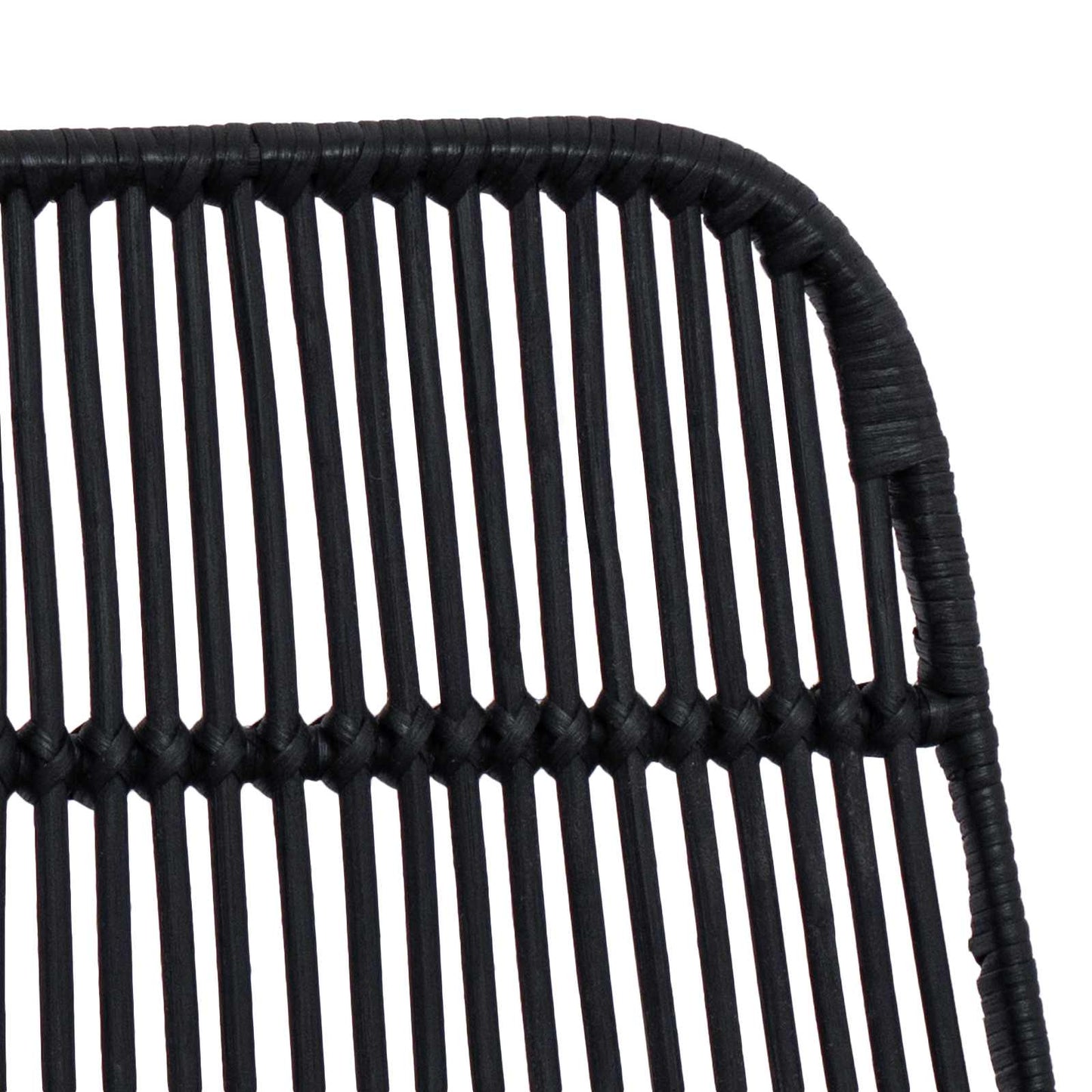 vidaXL Μπαρ σκαμπό 2 pcs Μαύρο 44 x 54 x 96 εκ. Ράτταν και Χάλυβας