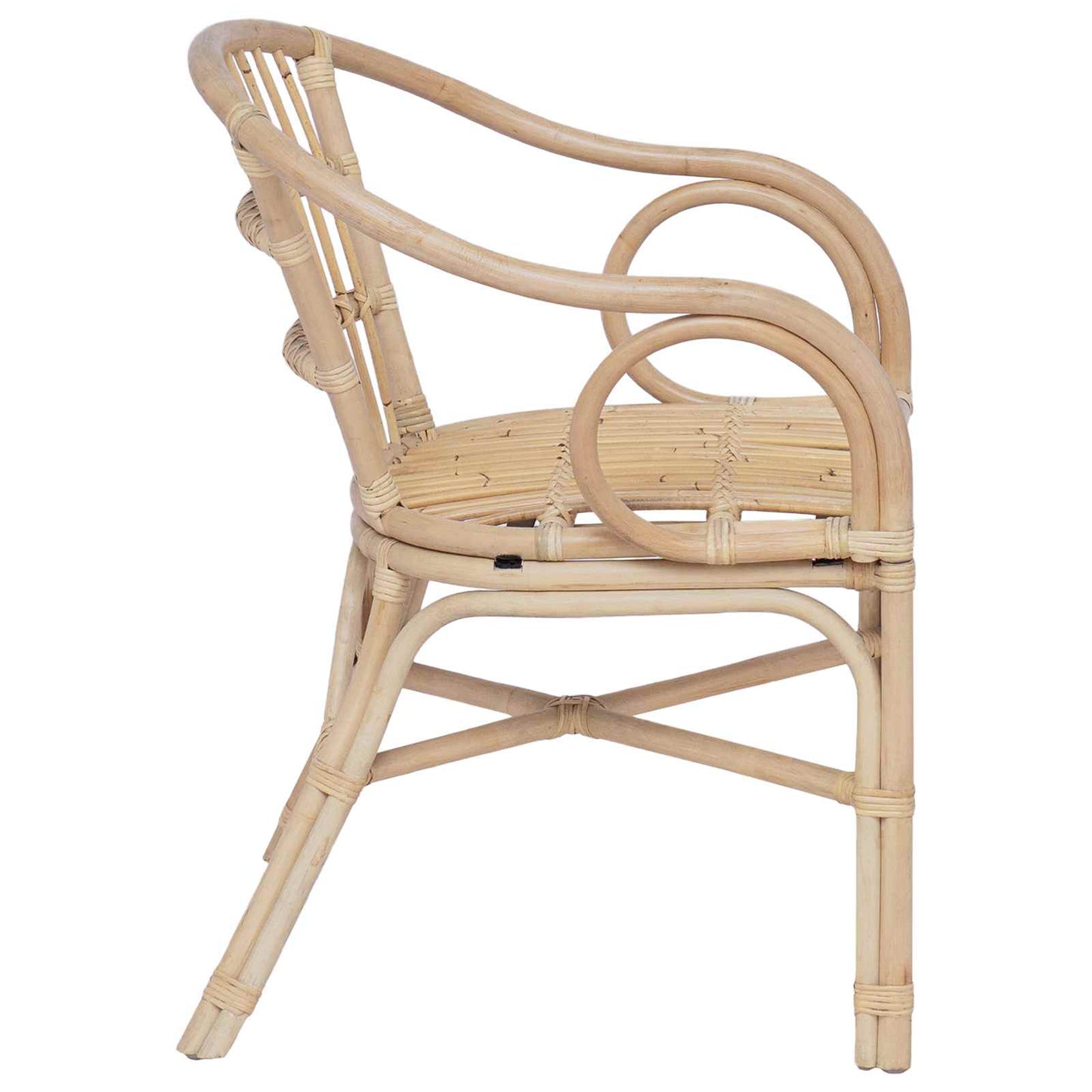 vidaXL Στοιβαζόμενη Καρέκλα Φυσικό 58 x 60 x 81 cm Ρατάν