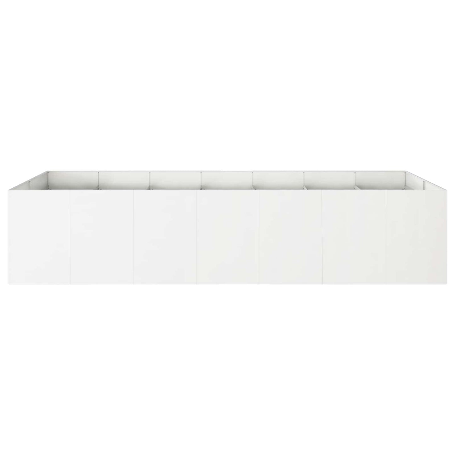 vidaXL Γλάστρα Κήπου Λευκό 280 x 80 x 60 εκ Ψυχρής έλασης χάλυβας