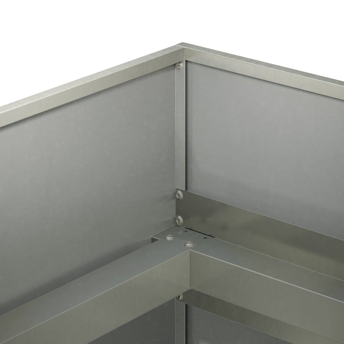 vidaXL Γλάστρα Κήπου Ασημί 280 x 80 x 60 εκ Ανοξείδωτο Ατσάλι