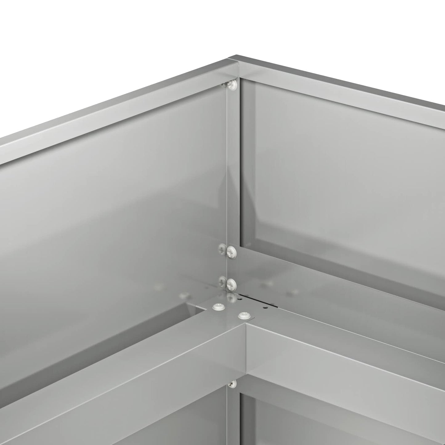 vidaXL Γλάστρα Κήπου Ασημί 280 x 80 x 60 εκ Γαλβανισμένος Χάλυβας