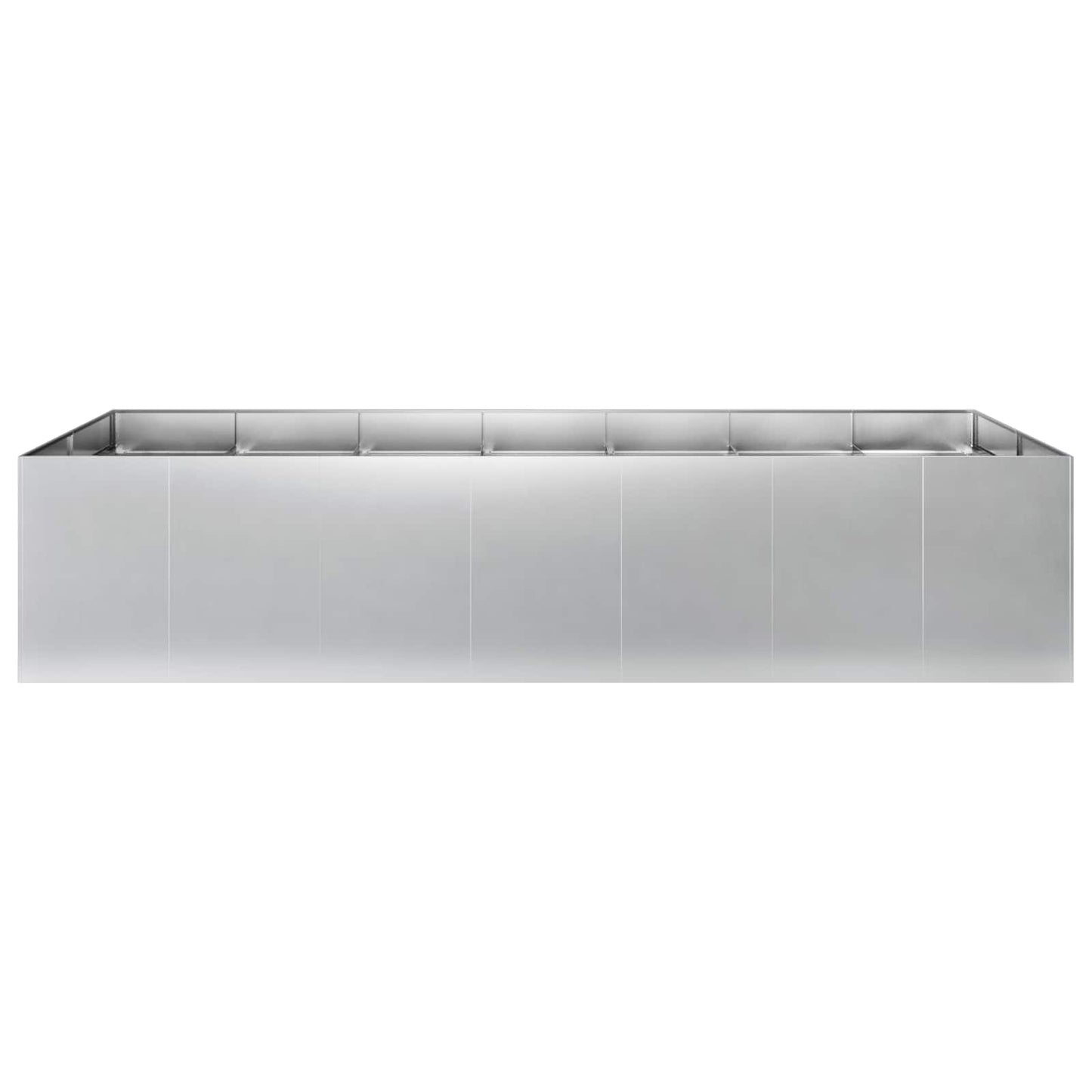 vidaXL Γλάστρα Κήπου Ασημί 280 x 80 x 60 εκ Γαλβανισμένος Χάλυβας