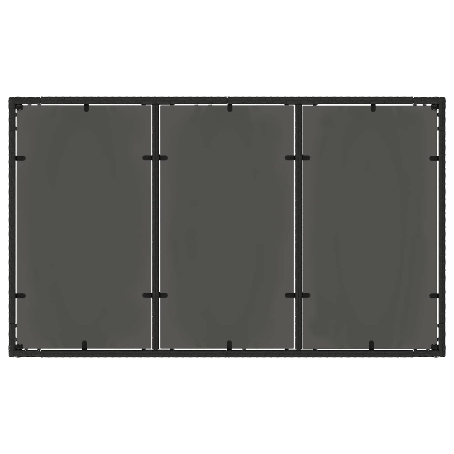 vidaXL Σετ Εξωτερικής Τραπέζης 7 pcs Μαύρο και Κρεμ Λευκό