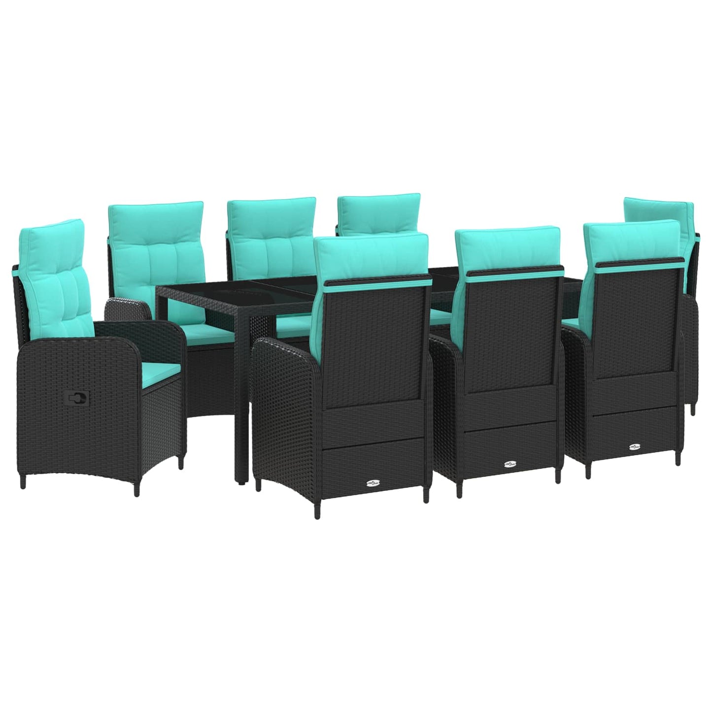 vidaXL Σετ Εξωτερικής Τραπέζης 9 pcs συνθετικό ρατάν