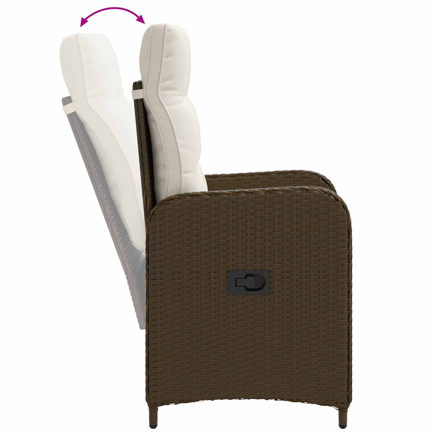 vidaXL Σετ Εξωτερικής Τραπέζης 5 pcs Καφέ και Κρέμα Λευκό