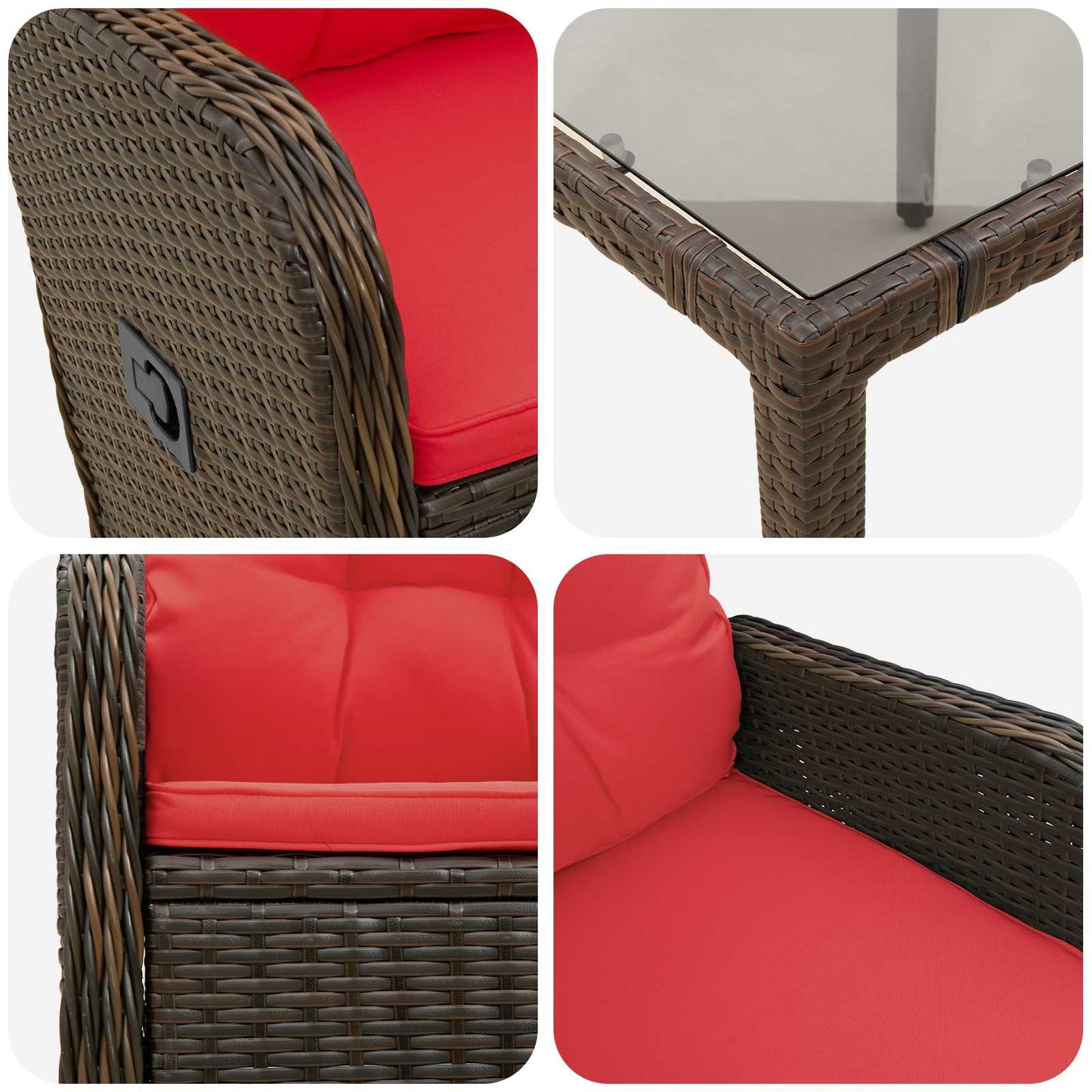 vidaXL Σετ Εξωτερικής Τραπέζης 9 pcs συνθετικό ρατάν