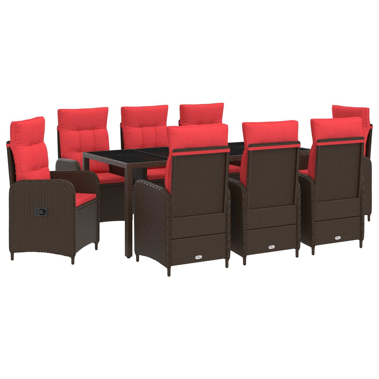 vidaXL Σετ Εξωτερικής Τραπέζης 9 pcs συνθετικό ρατάν