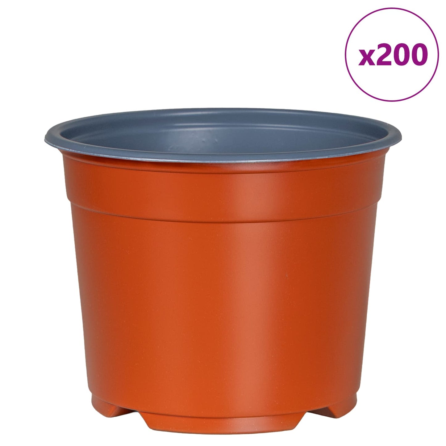 vidaXL Γλάστρα Λουλουδιών 200 pcs Κεραμικό Ø 15 x 12.5 εκ. Πλαστικό