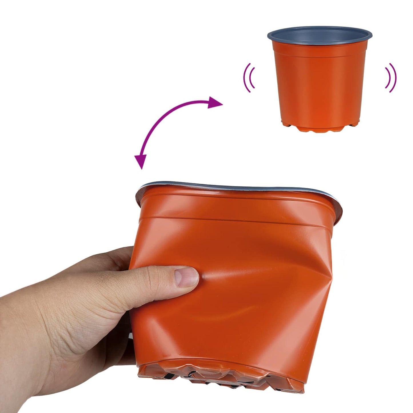 vidaXL Γλάστρα Λουλουδιών 50 pcs Κεραμικό Ø 15 x 12.5 εκ. Πλαστικό