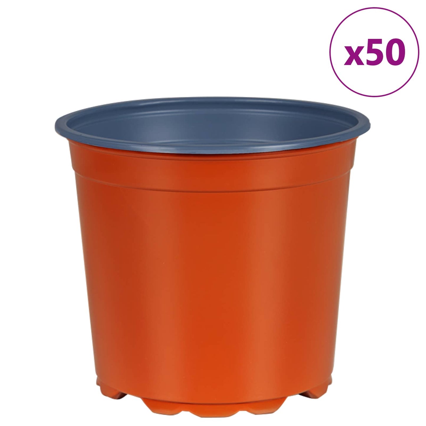 vidaXL Γλάστρα Λουλουδιών 50 pcs Κεραμικό Ø 15 x 12.5 εκ. Πλαστικό
