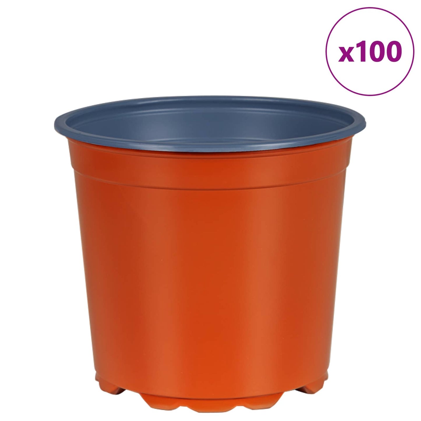 vidaXL Γλάστρα Λουλουδιών 100 pcs Κεραμικό Ø 15 x 12.5 εκ. Πλαστικό