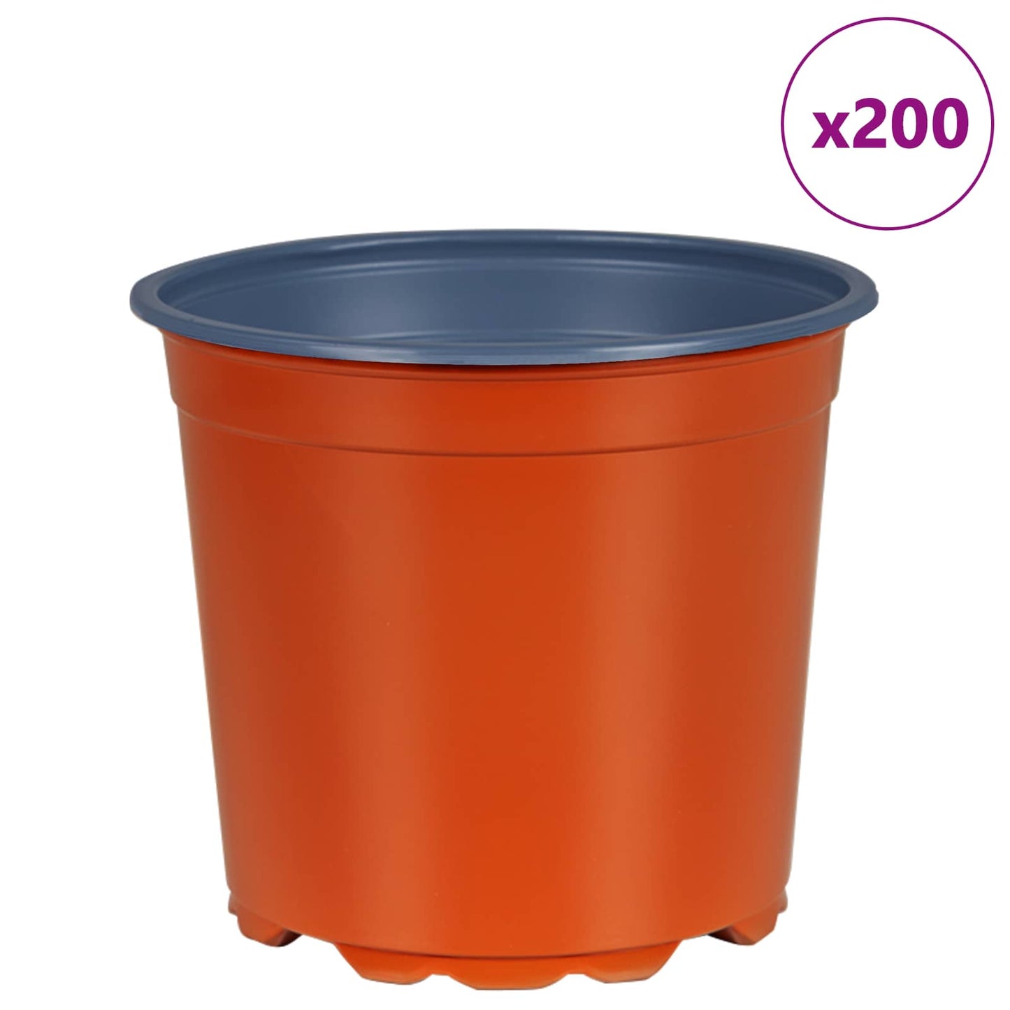 vidaXL Γλάστρα Λουλουδιών 200 pcs Κεραμικό Ø 15 x 12.5 εκ. Πλαστικό