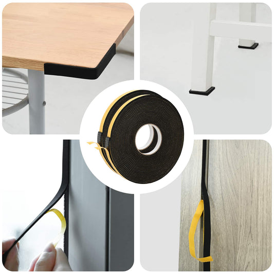 vidaXL Αυτοκόλλητη ταινία αφρού 2 pcs Μαύρο 10 χιλ. x 10 μ. Χ foam CR