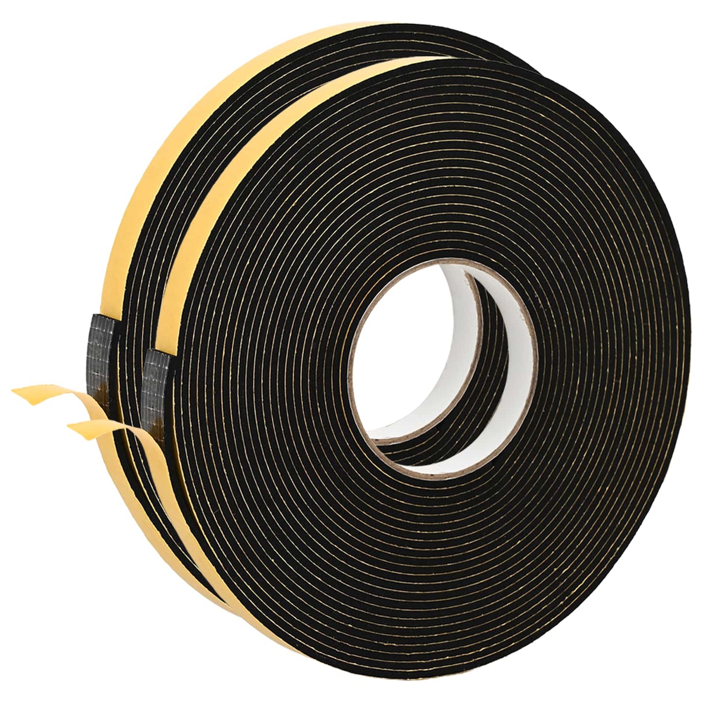 vidaXL Αυτοκόλλητη ταινία αφρού 2 pcs Μαύρο 10 χιλ. x 10 μ. Χ foam CR