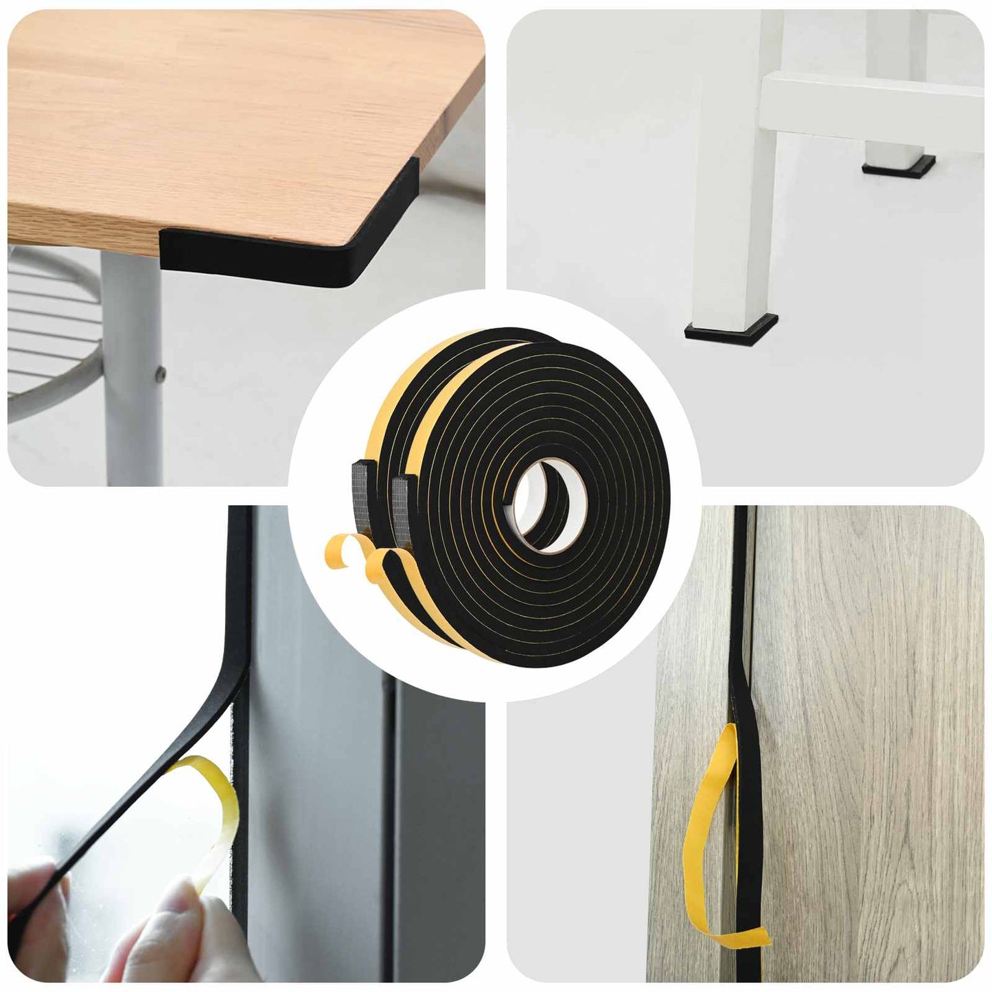 vidaXL Αυτοκόλλητη ταινία αφρού 2 pcs Μαύρο 15mm x 5m Χ foam CR