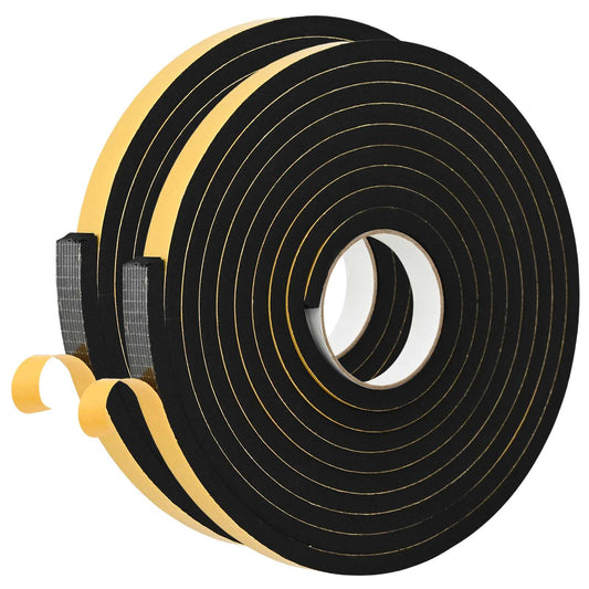 vidaXL Αυτοκόλλητη ταινία αφρού 2 pcs Μαύρο 15mm x 5m Χ foam CR