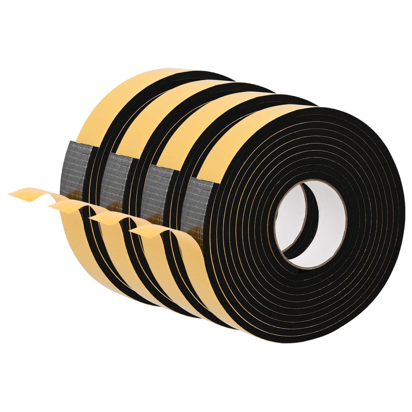 vidaXL Αυτοκόλλητη ταινία αφρού 4 pcs Μαύρο 30χιλ x 5μ Χ foam CR