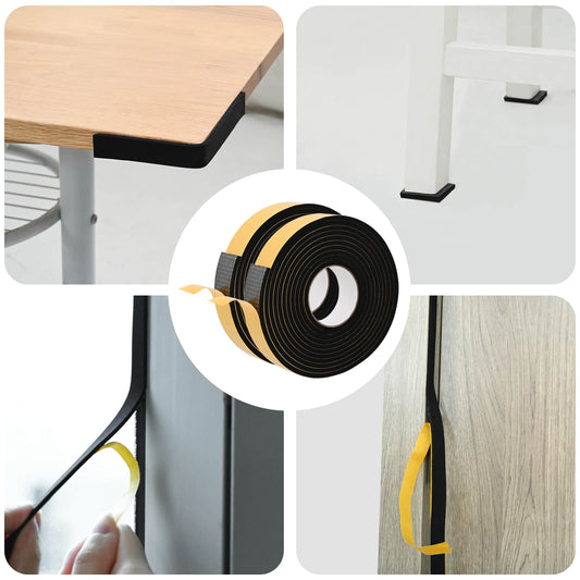 vidaXL Αυτοκόλλητη ταινία αφρού 2 pcs Μαύρο 40 χλστ. x 5 μ. Χ foam CR