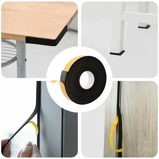 vidaXL Αυτοκόλλητη ταινία αφρού 10 pcs Μαύρο 40 χλστ. x 5 μ. Χ foam CR