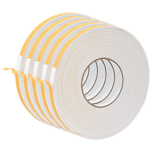 vidaXL Αυτοκόλλητη ταινία αφρού 5 pcs Λευκό 10 χιλ. x 10 μ. Χ foam CR