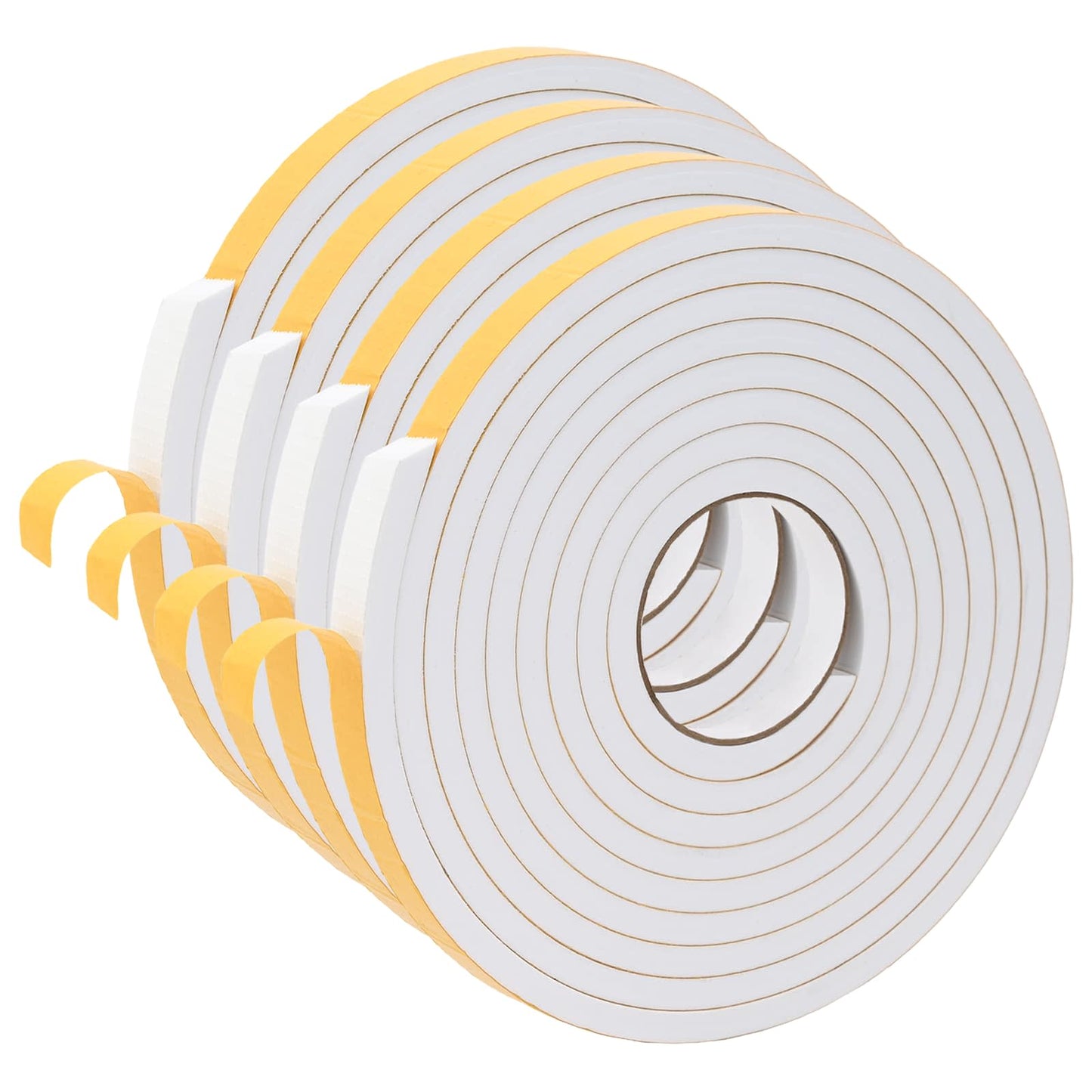 vidaXL Αυτοκόλλητη ταινία αφρού 4 pcs Λευκό 15mm x 5m Χ foam CR