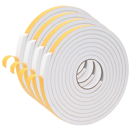 vidaXL Αυτοκόλλητη ταινία αφρού 4 pcs Λευκό 15mm x 5m Χ foam CR