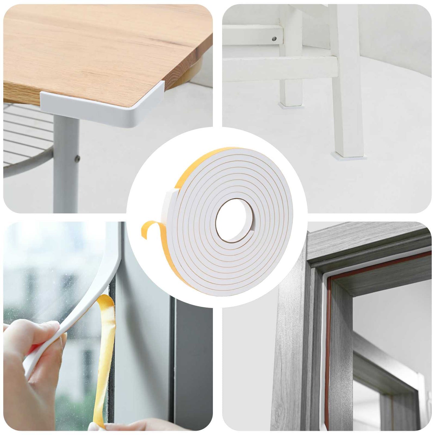 vidaXL Αυτοκόλλητη ταινία αφρού 10 pcs Λευκό 20mm x 5m Χ foam CR