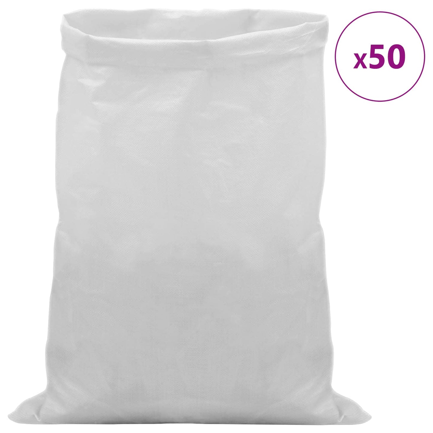 vidaXL Υφασμάτινοι σακίδες 50 pcs Λευκό 30 x 45 εκ PP