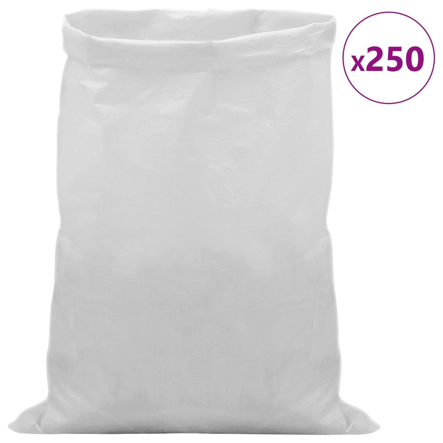 vidaXL Υφασμάτινοι σακίδες 250 pcs Λευκό 30 x 45 εκ PP