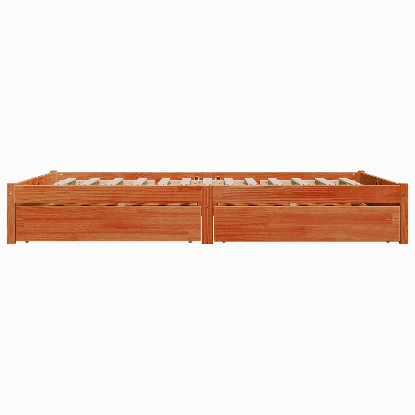 vidaXL Σκελετός Κρεβατιού Κερωτό καφέ 120 x 200 cm Στερεό ξύλο πεύκου