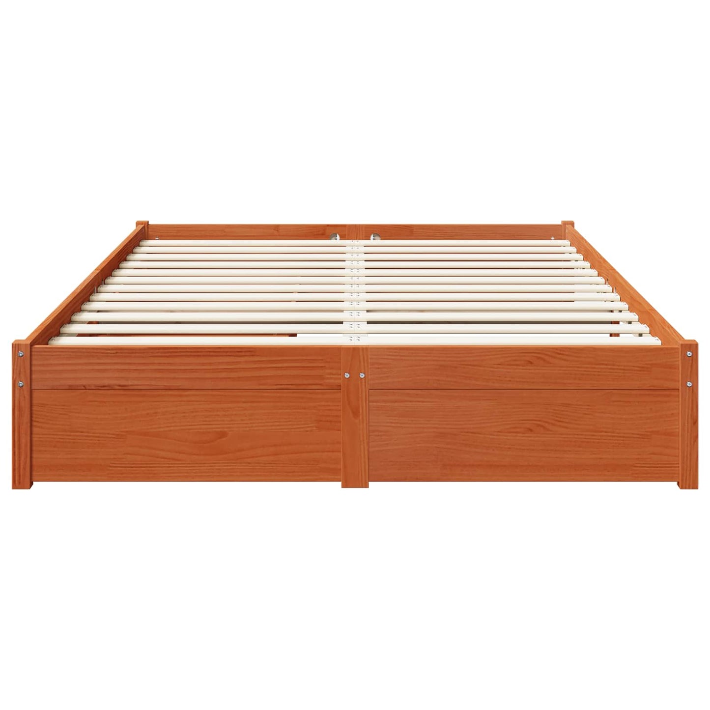 vidaXL Σκελετός Κρεβατιού Κερωτό καφέ 150 x 200 cm Στερεό ξύλο πεύκου